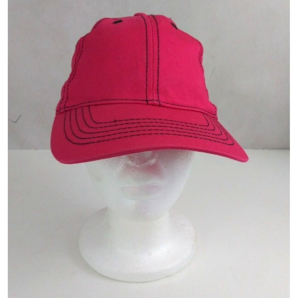 OSFM Women's Solid Hot Pink Adjustable Baseball Cap